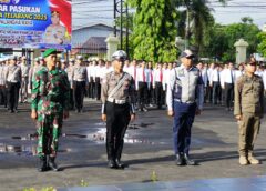 Perkuat Sinergitas, Anggota Kodim 1016/Palangka Raya Ikuti Apel Gelar Pasukan Operasi Zebra Telabang 2025